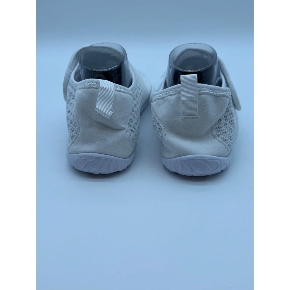 White Mesh Water Shoes Aqua Socks Hook and Loop Closure Size XXL Unisex 11-12